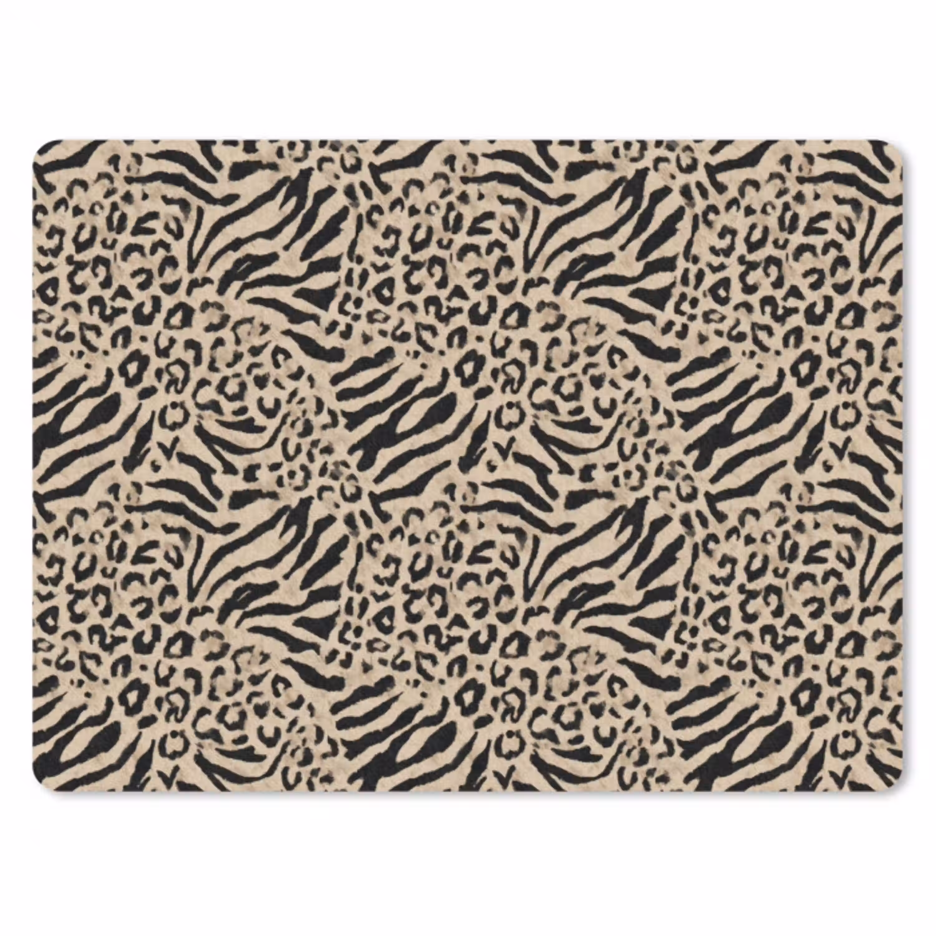 Giraf - Zebra - Motief - Bruin muismat rubber klein 262 -3d