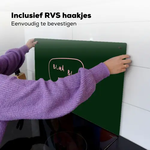 Tekstwolkje - Donkergroen - BLAH BLAH BLAH Inductie beschemer met haakjes klein -ky-ophangen-nl