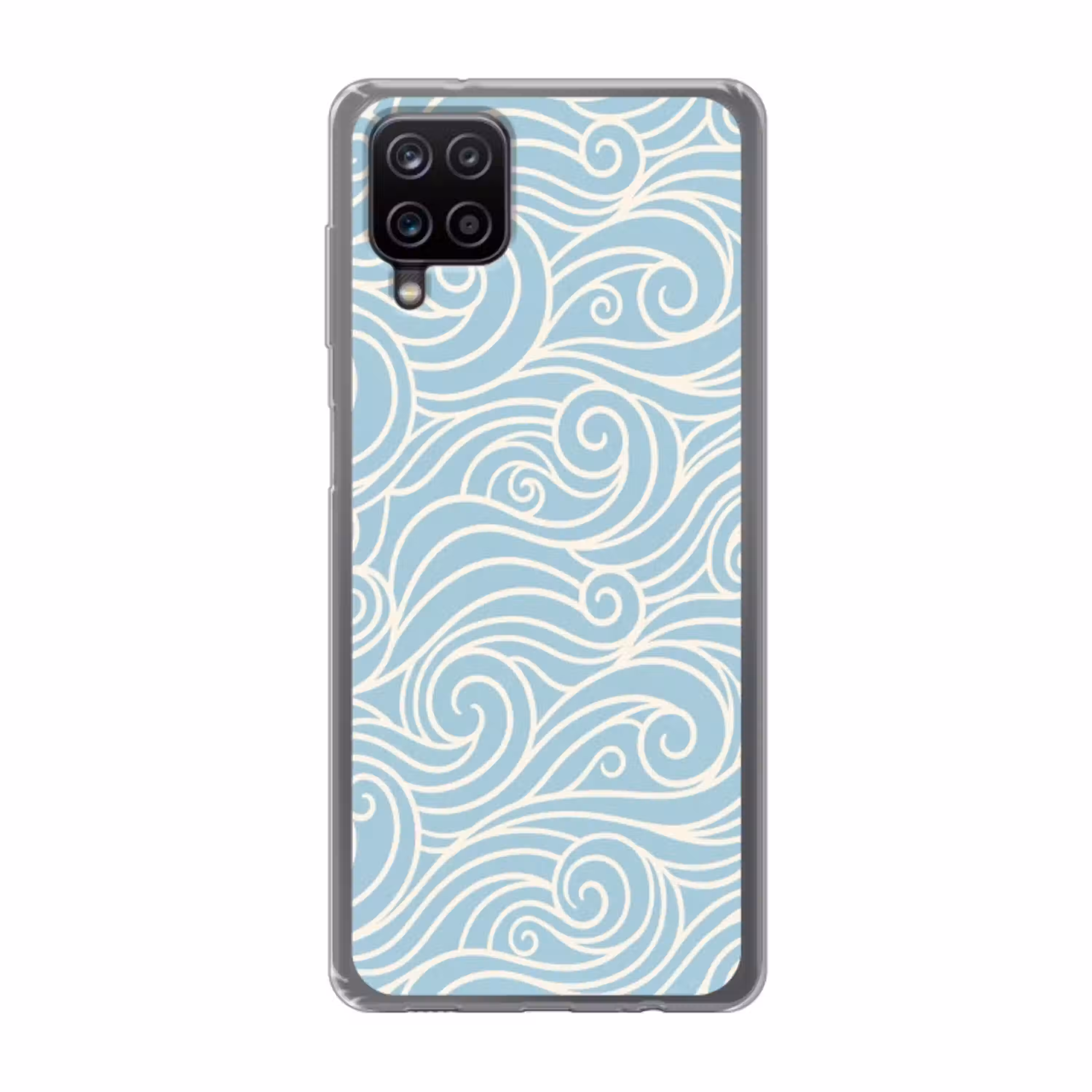 Golf - Abstract - Natuur - Modern - Blauw Telefoonhoesje Samsung Galaxy A12 klein -3d