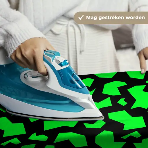 Zwart - Neon - Groen - Patroon Wandkleed katoen klein 269 -sfeer9