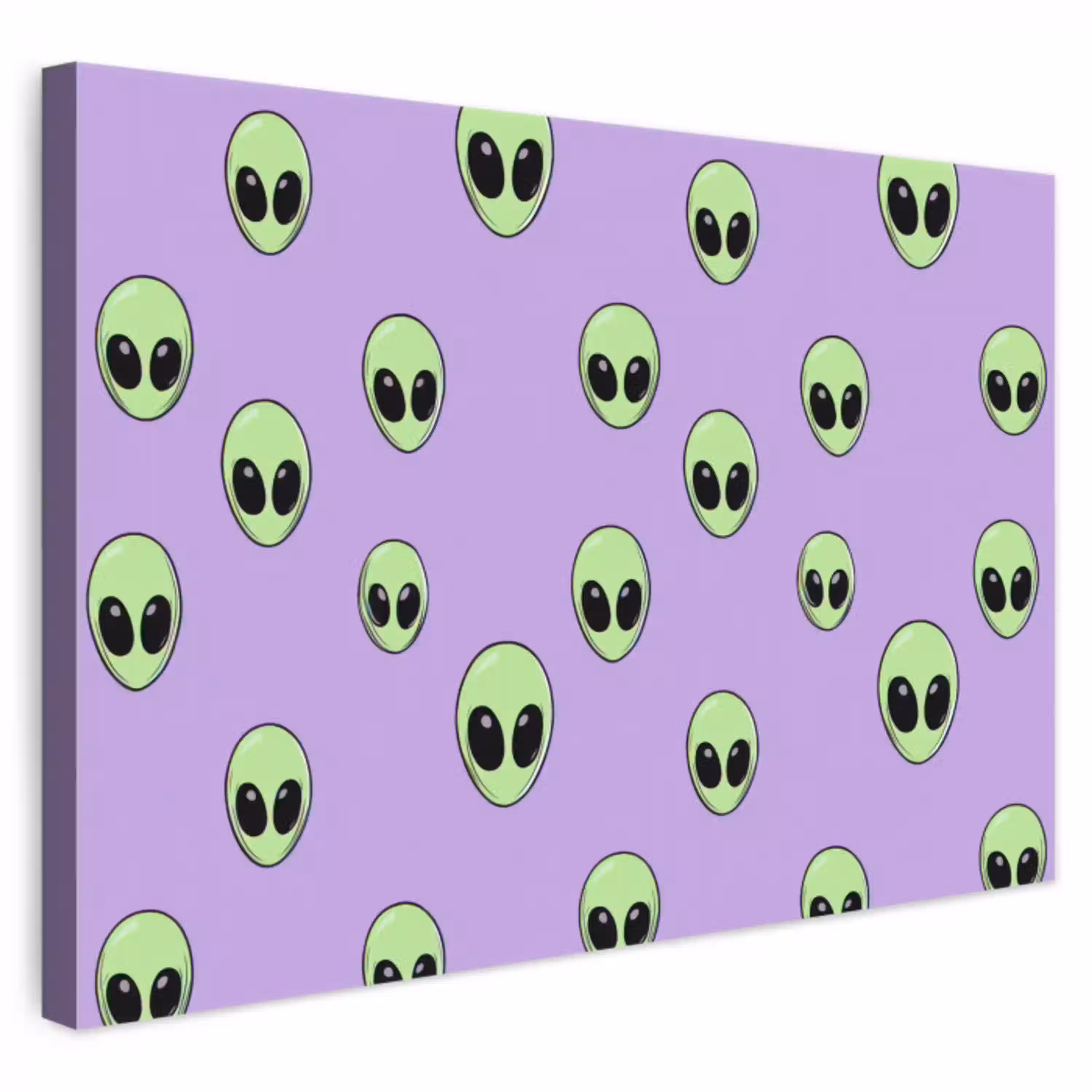 Alien - Retro - Lila canvas 2cm klein 34 -3d
