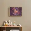 Paard - Bloemen - Paars - Vlinder Light Box met batterij (Wandlamp kind) middel -sfeer2_kind