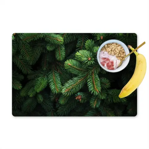 Sparrentakken - Knoppen - Naalden - Groen Placemat vinyl groot -zzzproduct_Kitchenyeah-website