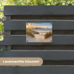 Strand - Duin - Gras - Zonsondergang - Zee tuinposter los doek klein -sfeer3