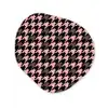 Plaid - Patroon - Zwart - Roze Wandcirkel Organisch Forex 3mm klein 629 -3d
