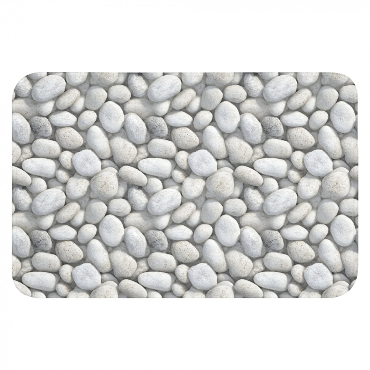 Steentjes - Grijs - Ovaal Badmat klein 997 -3d
