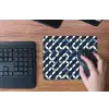 Abstract - Patroon - Blauw muismat rubber klein 262 -toetsenbord