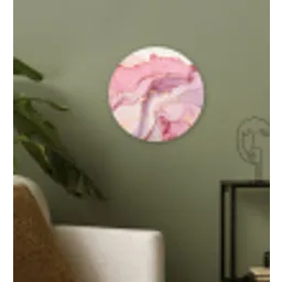 Goud - Marmer - Roze Wandcirkel kunststof plaat 5mm dik klein -sfeer3