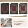 Bloemen - Patroon - Bordeauxrood Light Box met kabel (Tafellamp) klein 925 -USP_dimbaarNL