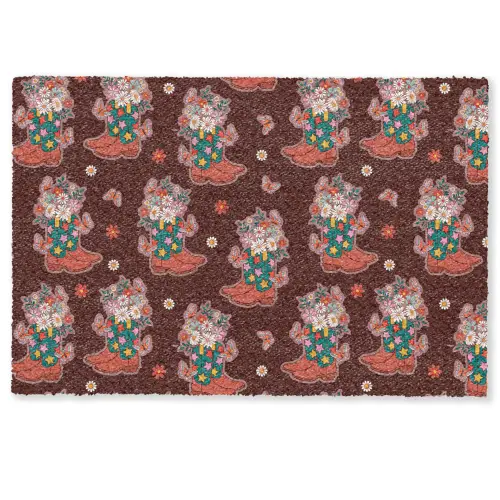 Donker - Cowboy - Laars - Patroon Deurmat klein 898 -zkaufland3d