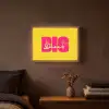 Dream big - Geel - Roze Light Box met batterij (Wandlamp) middel -sfeer4