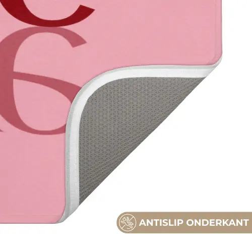 Love - Roze - Spiegeling Badmat klein -USP_AntislipNL