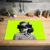Vrouw - Sterrenhemel - Groen Inductie beschermer vinyl 3mm klein -sfeer5