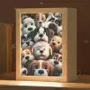 Hond - Dieren - Patronen - Bruin - Meisjes - Jongens Light Box met kabel klein -zzz_3d_website