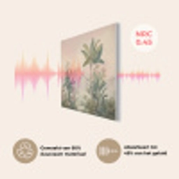Tropisch landschap - palmbomen - Bloemen - Roze lucht PET vilt klein -USP_NL