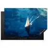 Zeilboot - Water - Abstract - Schaduw Inductie beschermer vinyl 3mm klein -3d