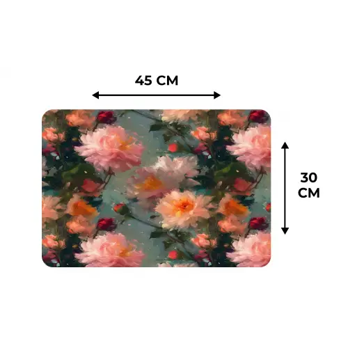 Dahlia - Bloemen - Patroon Placemat vinyl groot 368 -specs