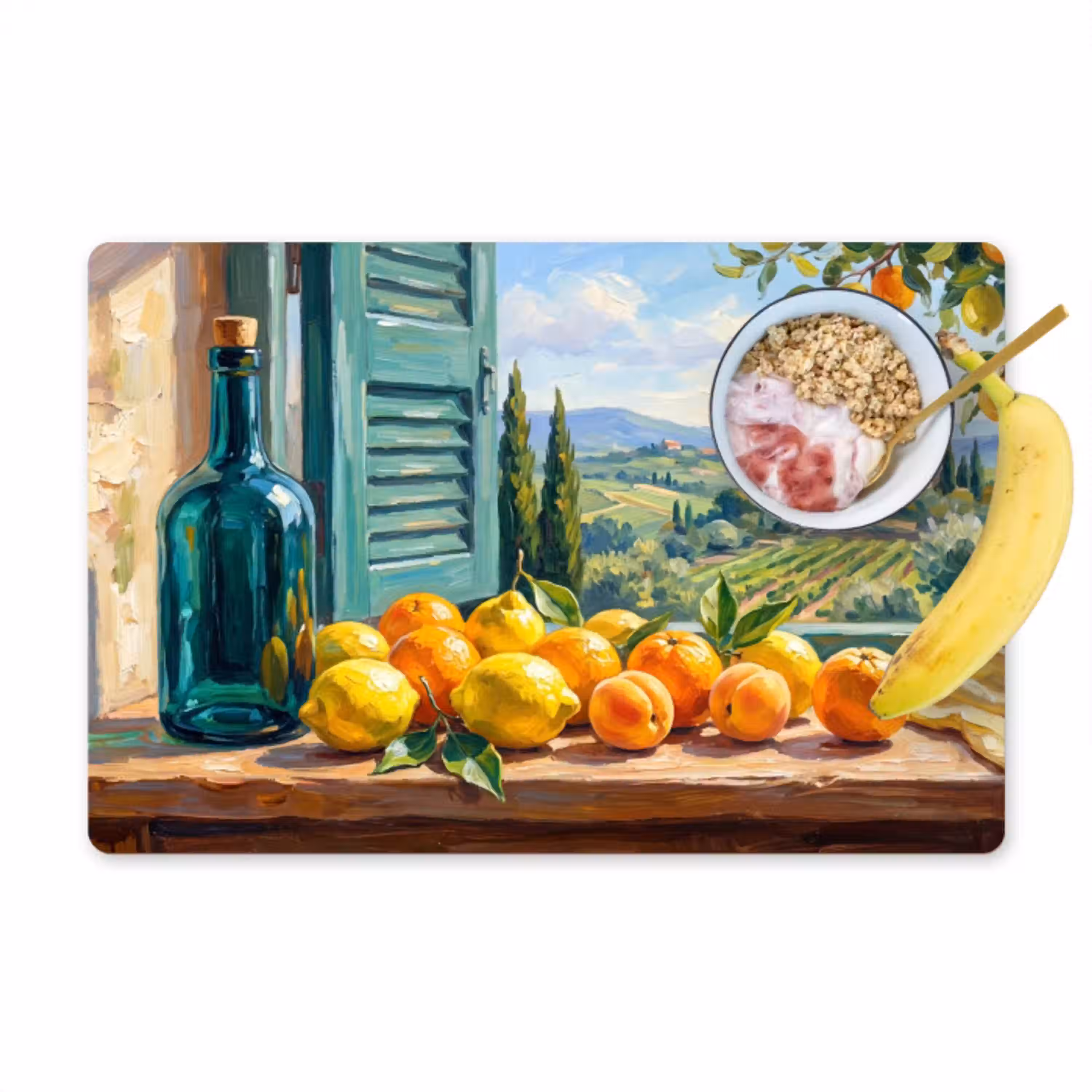 Fles - Fruit - Stilleven Placemat vinyl groot -zzzproduct_Kitchenyeah-website