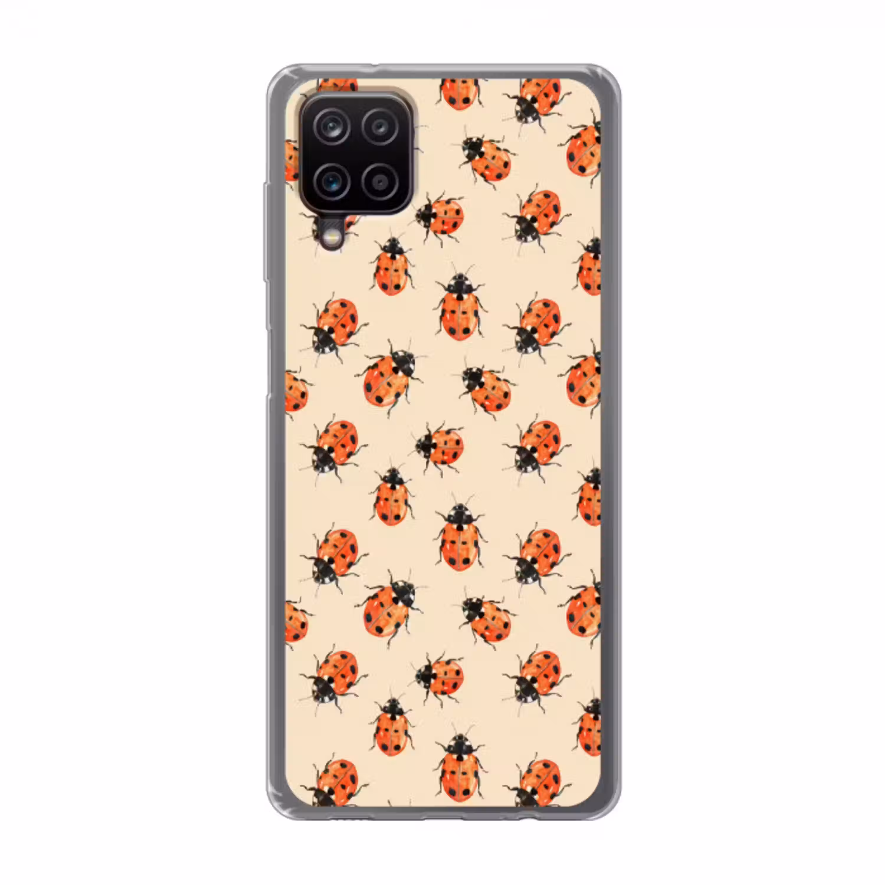 Lieveheersbeestjes - Patroon - Rood Telefoonhoesje Samsung Galaxy A12 klein 372 -3d