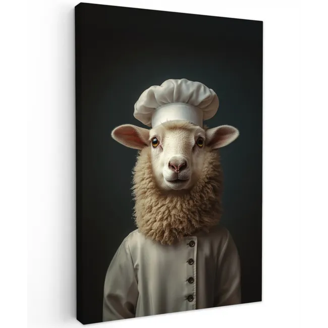 Schaap - Wol - Kok canvas 2cm klein -z3d