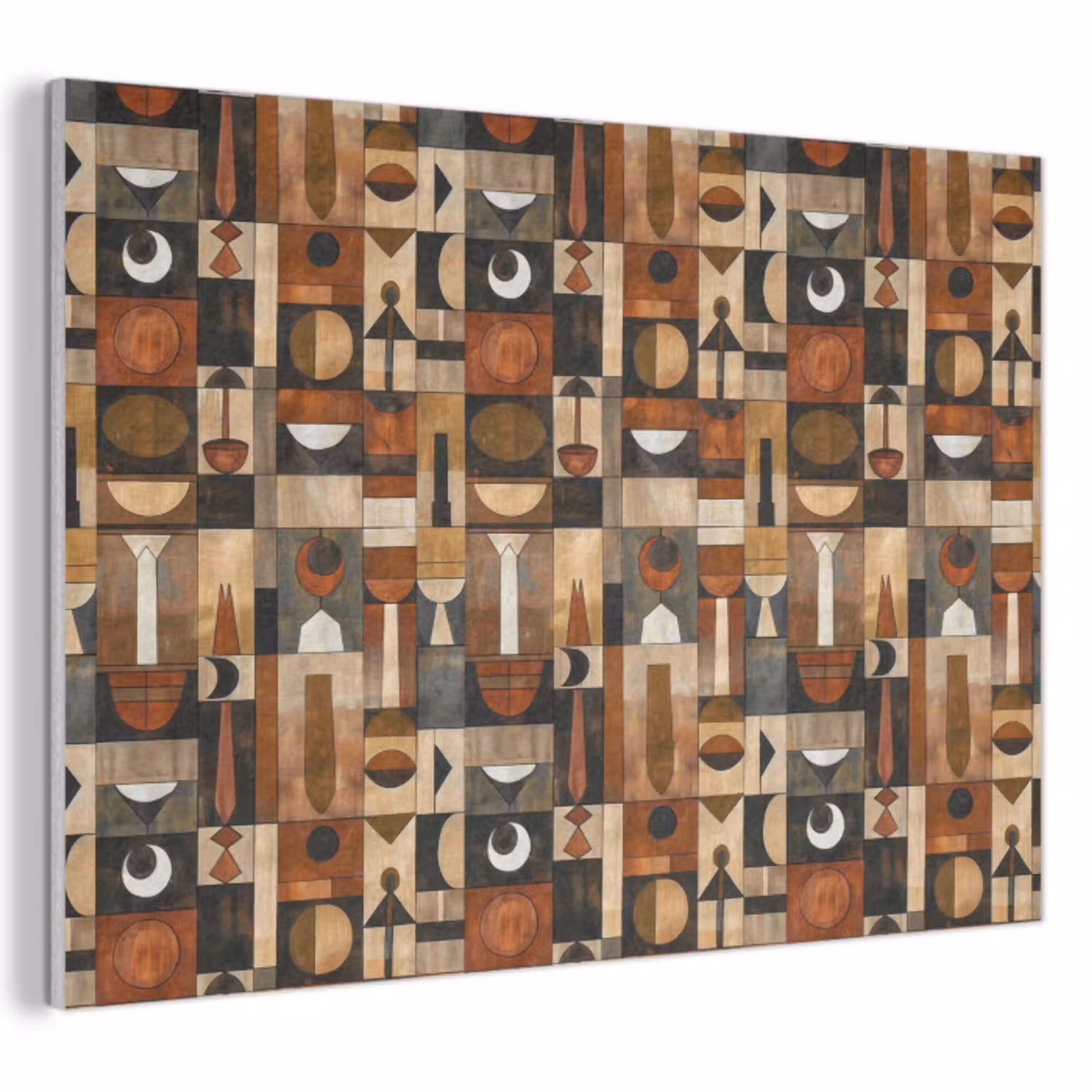 Terracotta - Geometrisch - Mid-Century - Patroon PET vilt klein 837 -3d