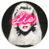Neon - Letters - Vintage - Vrouw Wandcirkel plexiglas klein -3d