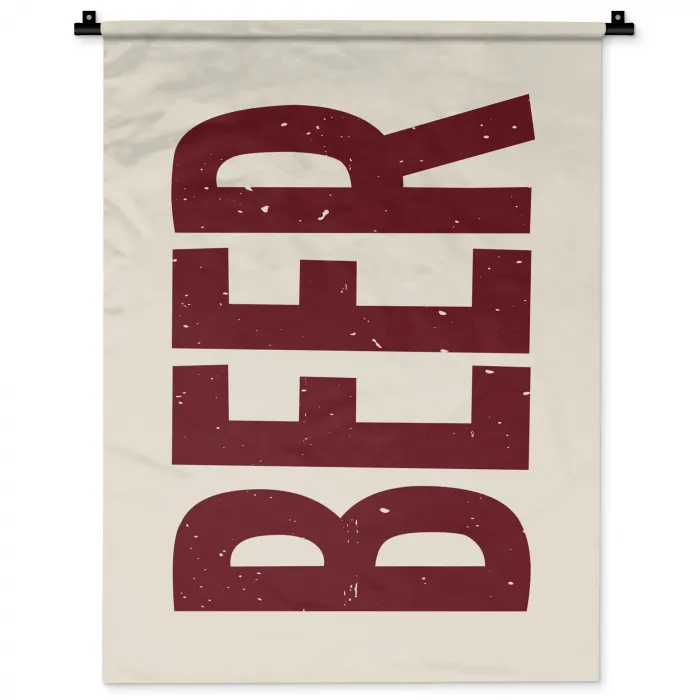 Japandi - Beer - Red - Retro Wandkleed katoen klein -zz3d