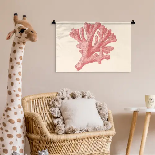 Koraal - Stipjes - Roze Wandkleed katoen klein -wsfeer5_kind