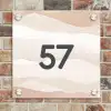 Beige lagen - Traditioneel Naambord Vierkant klein -sfeer2