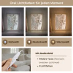 Abstract - Marmer - Wit - Bruin - Marmerlook Light Box met kabel (Tafellamp) klein -USP_lichtkleurDE