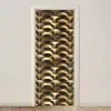 Schubben - Structuur - Goud deurposter klein 289 -3d_beige