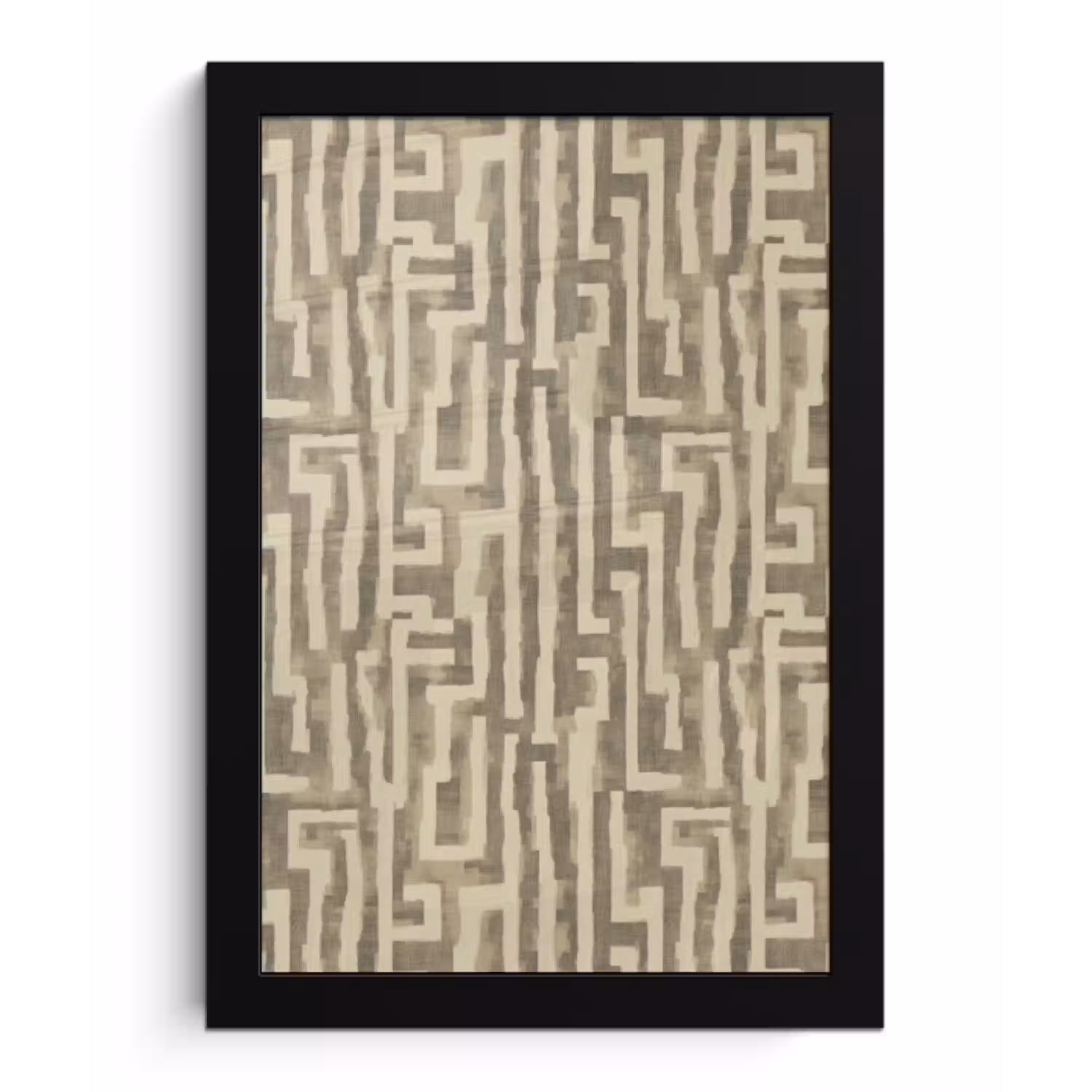 Abstract - Geometrisch - Groen fotolijst zwart zonder passe partout klein 224 -3d