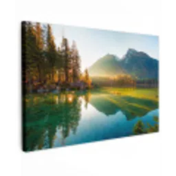 Bergmeer in de Ochtendzon Tuinposter op houten frame 2 cm dik klein -3d