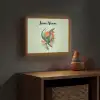 Dino - Bladeren - Grafisch - Groen Light Box met batterij (Wandlamp kind) middel -sfeer5_kind