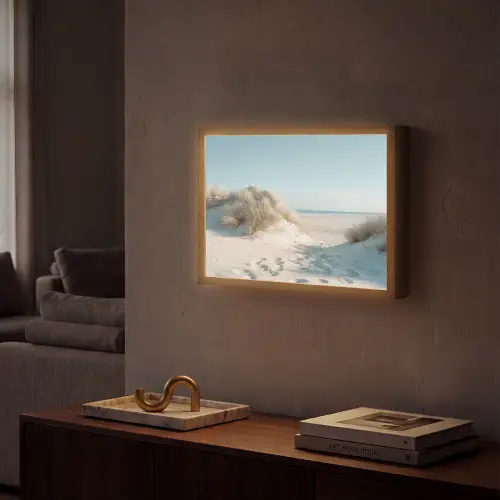 Duinen - Planten - Zomer - Natuur Light Box met batterij (Wandlamp) middel -sfeer1