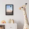 Luchtballonnen - Rotsen - Zonsopgang fotolijst zwart zonder passe partout klein -usfeer4_kinderkamer