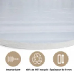 Meer - Dennen - IJs - Winter - Rustgevend Akoestische PET Vilt - Rond klein -closeup_FR