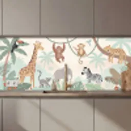 Jungle - Dieren - Groen keuken achterwand 2 middel zz_3dshopping