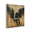 Graffiti - Kunst - Vleugels - Street art - Banksy aluminium wit klein -3d