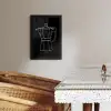 Mokkapot - Zwart - Wit - Lijntekening KitchenYeah - Keuken - Fotolijst klein -sfeer3