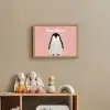 Pinguïn - Stippen - Minimalistisch - Roze Light Box met batterij (Wandlamp kind) middel -sfeer2_kind
