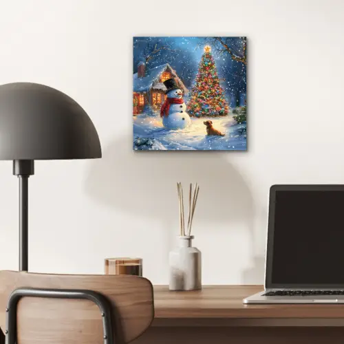 Kerstwonder - Winteravond - Kleurrijk aluminium wit klein -sfeer5