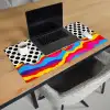 Hamburger - Stippen - Golven - Kleuren Muismat XXL klein -sfeer1