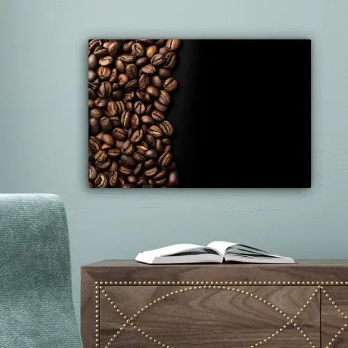 Koffiebonen - Zwart - Eenvoudig canvas 2cm klein -sfeer4