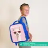 Lama - Wit - Zonnebril - Wimpers Kinderrugzak - Blauw middel -sfeer3_NL