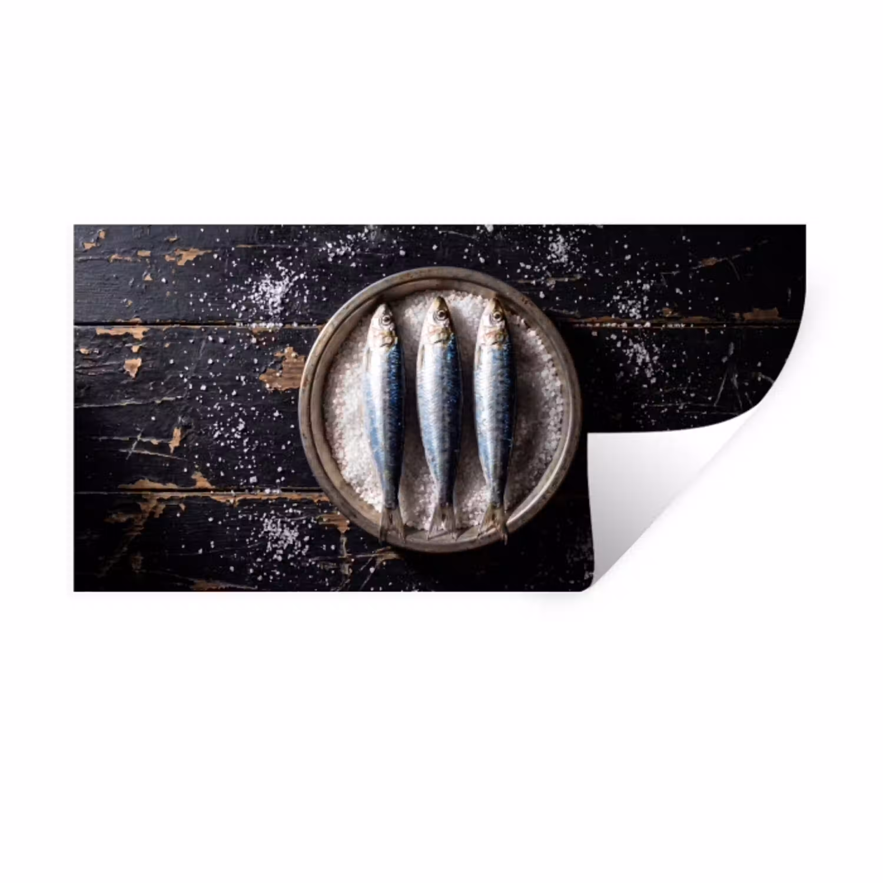 Vis - Zout - Eten Muursticker klein -3d
