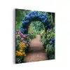 Doorkijk - Bloemen - Hortensia - Pad aluminium wit klein -3d