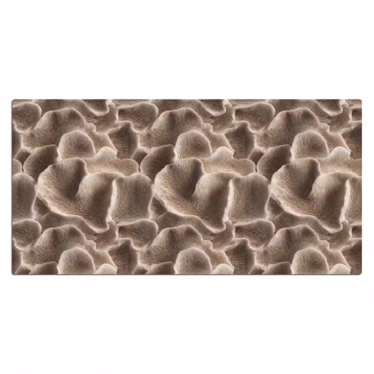 Schreibtischunterlage - Fächerform - Beige - Faserstruktur