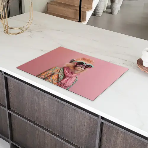 Sjaal - Aap - Zonnebril - Jasje Inductie beschermer vinyl 3mm klein -sfeer8