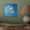 Lelies - Blauw - Glazen aluminium wit klein -sfeer2